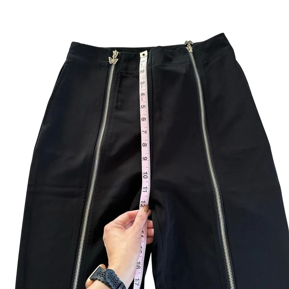 Dolls Kill The Kript Black Butterfly Zipper Pull On Pants Women’s Size Small NWT - Image 6