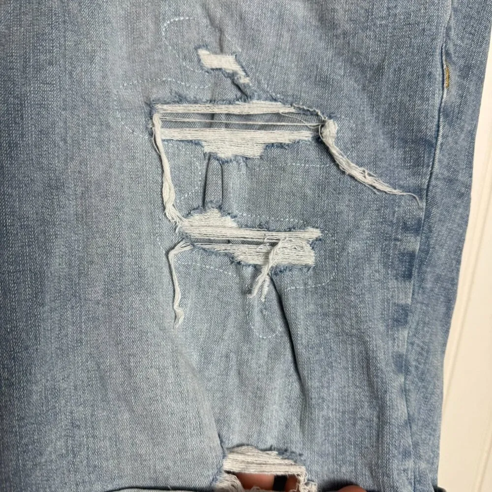 Torrid Boyfriend Bermuda Stretch Distressed Shorts Light Wash F47 - Image 2