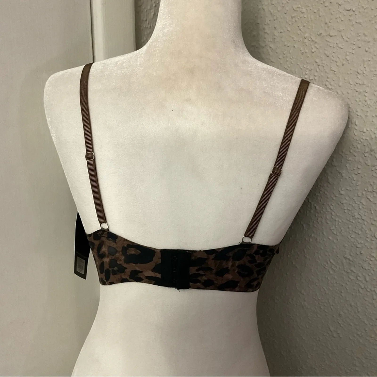Nine West Intimates Leopard Print Bra 36C NEW  Animal Print Mobwife Dopamine - Image 2