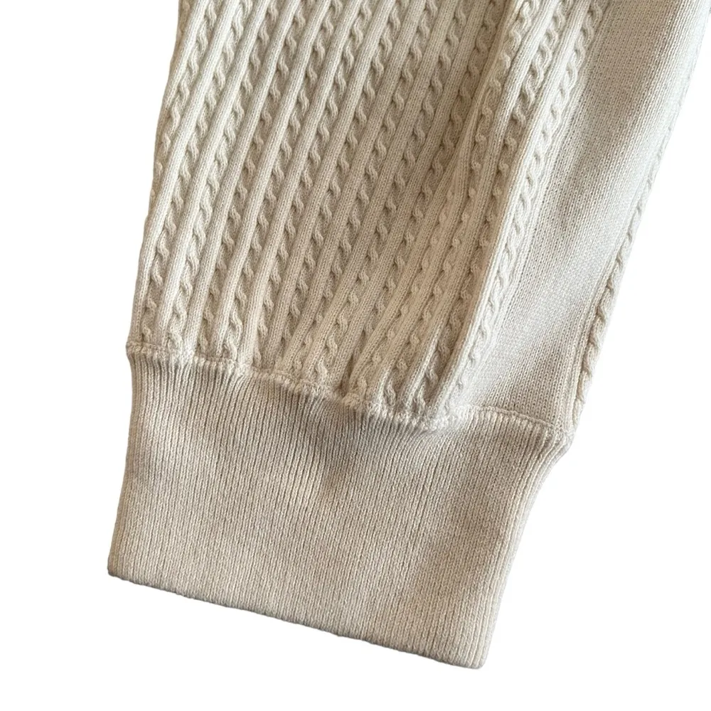 Lauren Ralph Lauren Cable-knit Jogger Pants Plus Size XXL, Winter Cream NWT $145 - Image 7