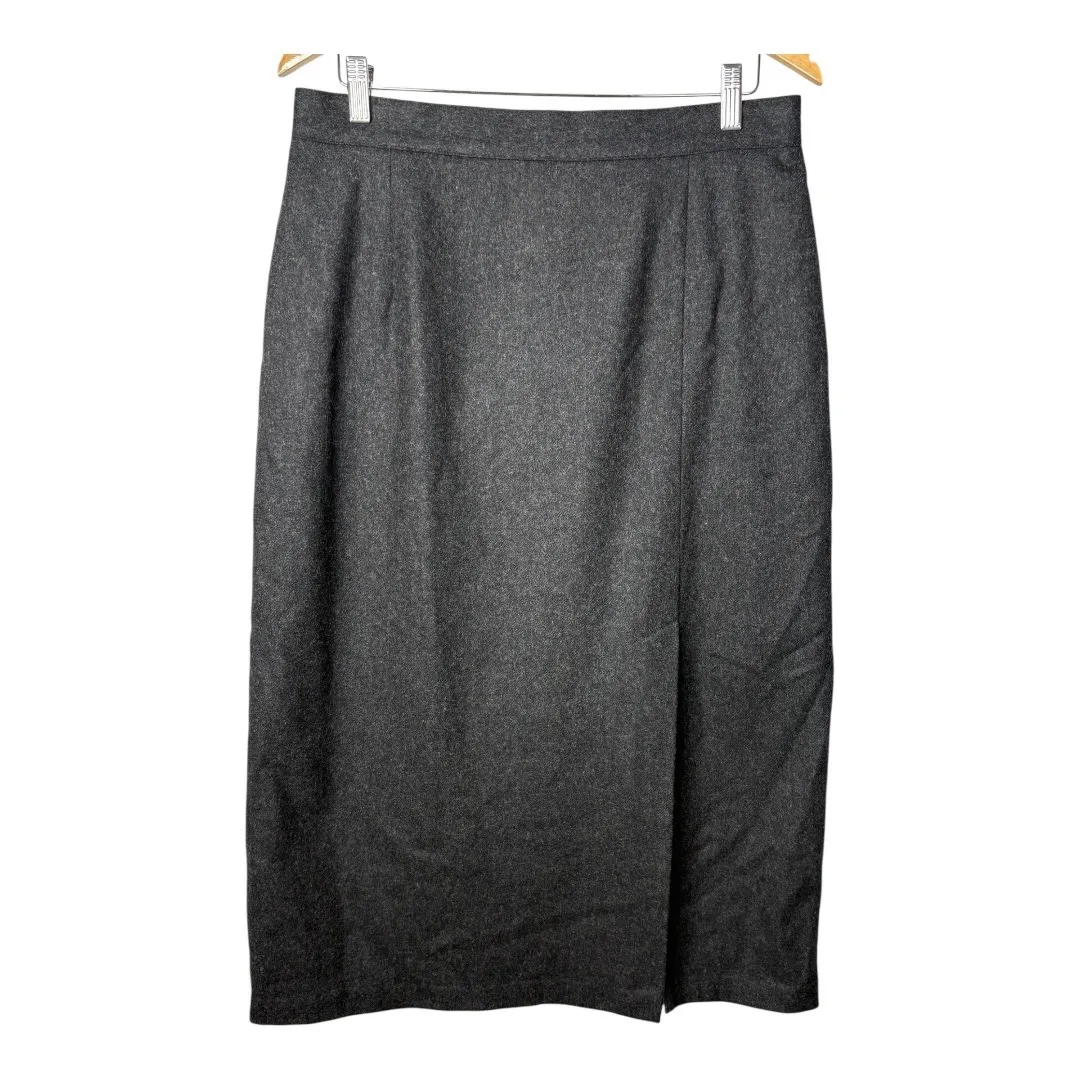 Sag Harbor Petite Gray Wool‎ Blend Skirt Suit Set Business Career Women Size 16P - Image 6