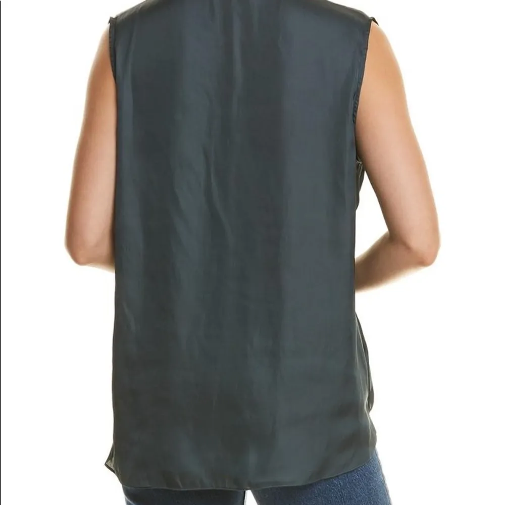 🆕 Halston Heritage | Cinched Deep V Top Blouse S - Image 2