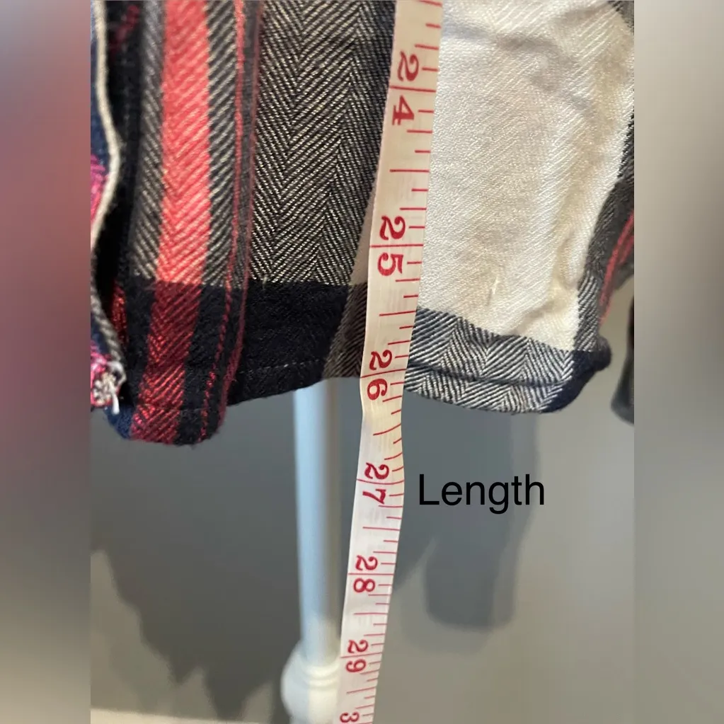 Rails Hunter Plaid Button Down Shirt –White/Indigo/Blush Soft Buttery Rayon - Image 8