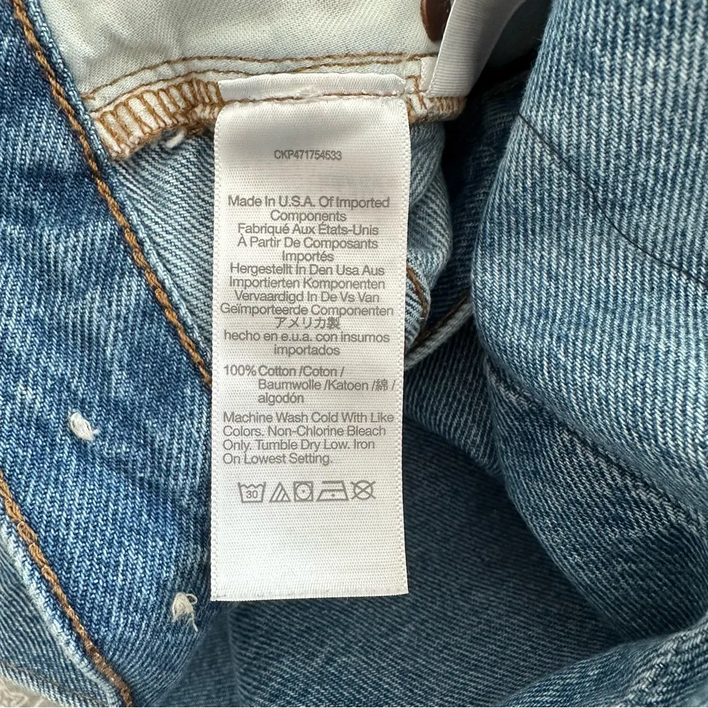 Madewell The Slouchy Boy Jean Straight Leg Relaxed Denim Jeans Size 26 - Image 9