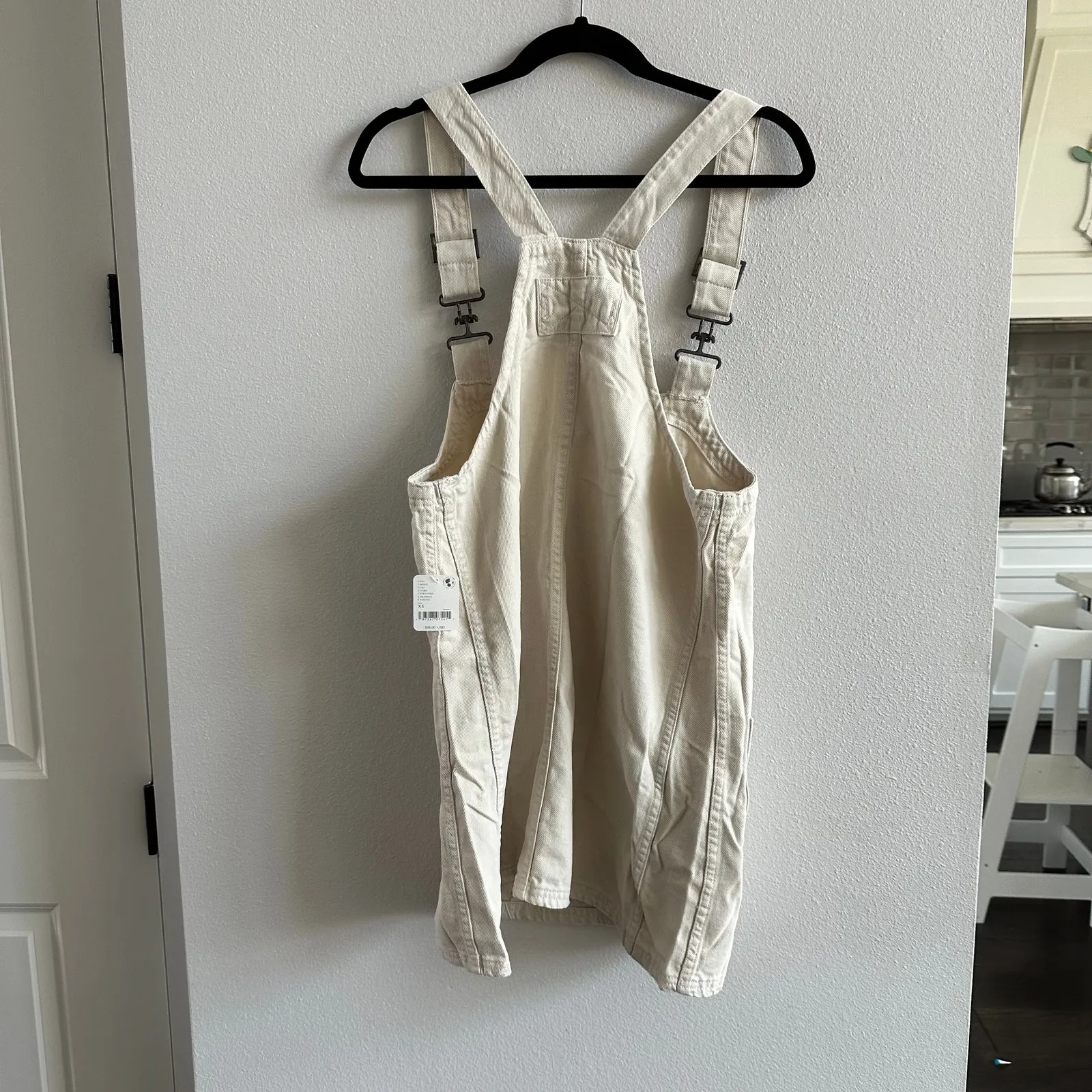 Free People  we the free overall smock mini top - ivory Size XS NEW - Image 3