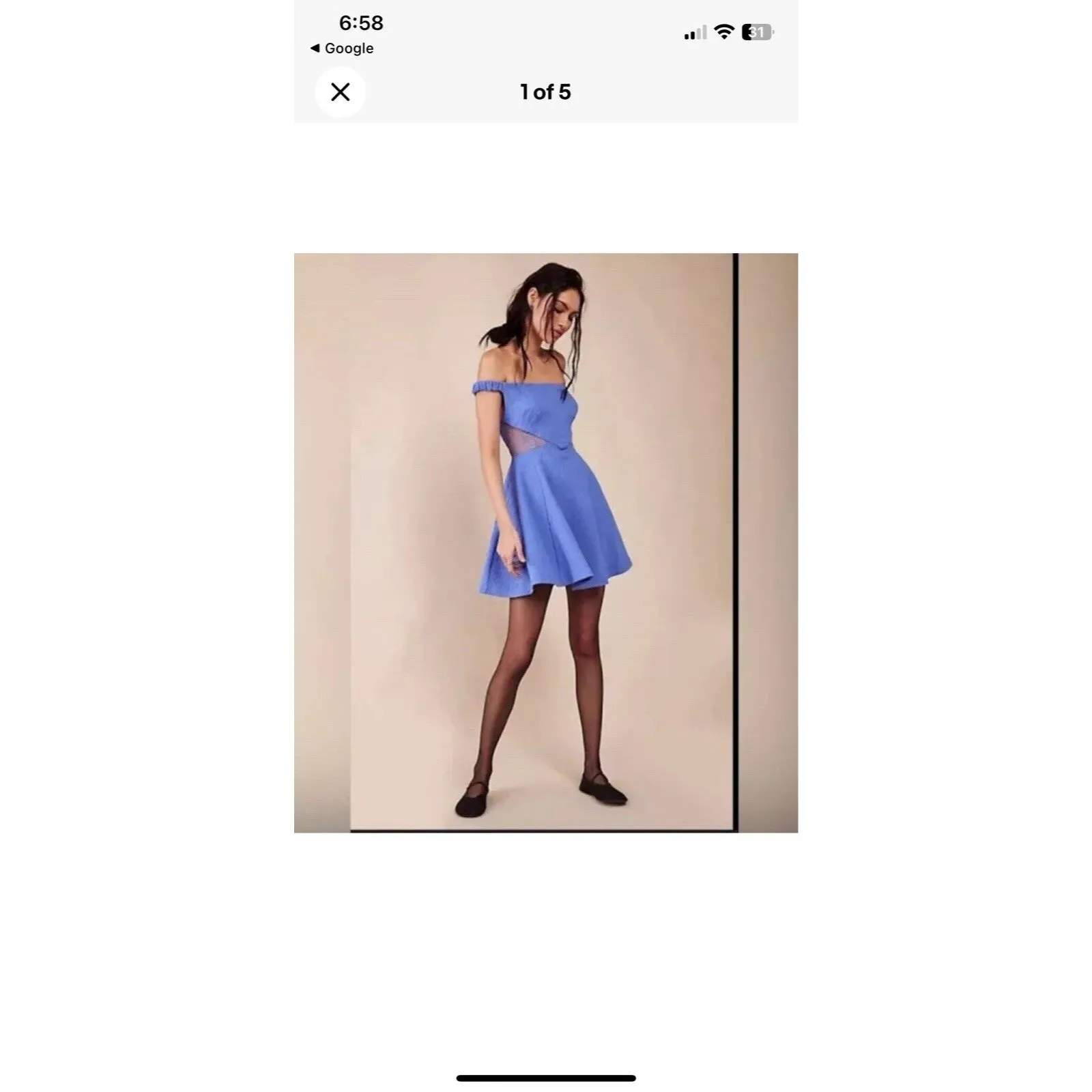 NWOT Free People Brooklyn Mini Skater Dress Women's L Whimsygoth Fairy Disco Y2K - Image 2