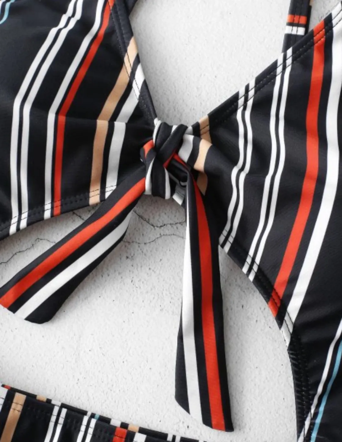 Pinstripe One Piece Swimsuit - Image 7