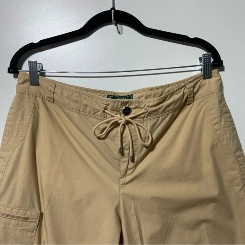 Lauren Ralph Utility Cargo Drawstring Waist Straight Leg Loose Fit Pants Size 10 - Image 3