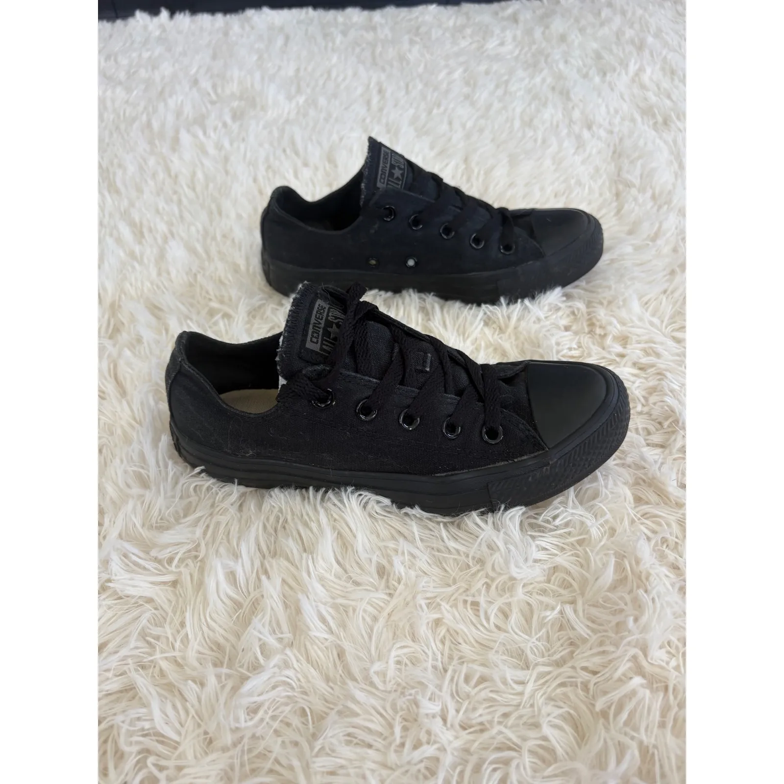 Converse All Star Low‎ Top Black Sneakers Canvas Womens Shoes Size US 6 - Image 2