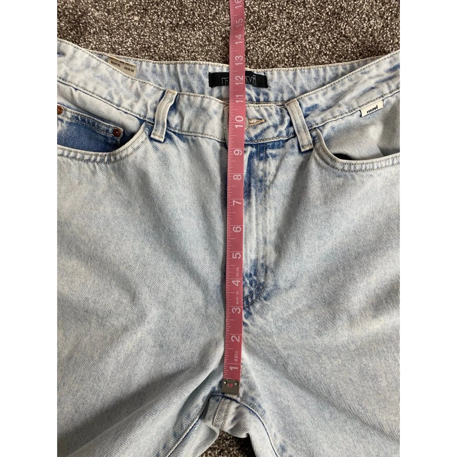 Mavi High Rise Mom Jeans Light Wash 100% Organic Cotton Blue Size 28 - Image 6