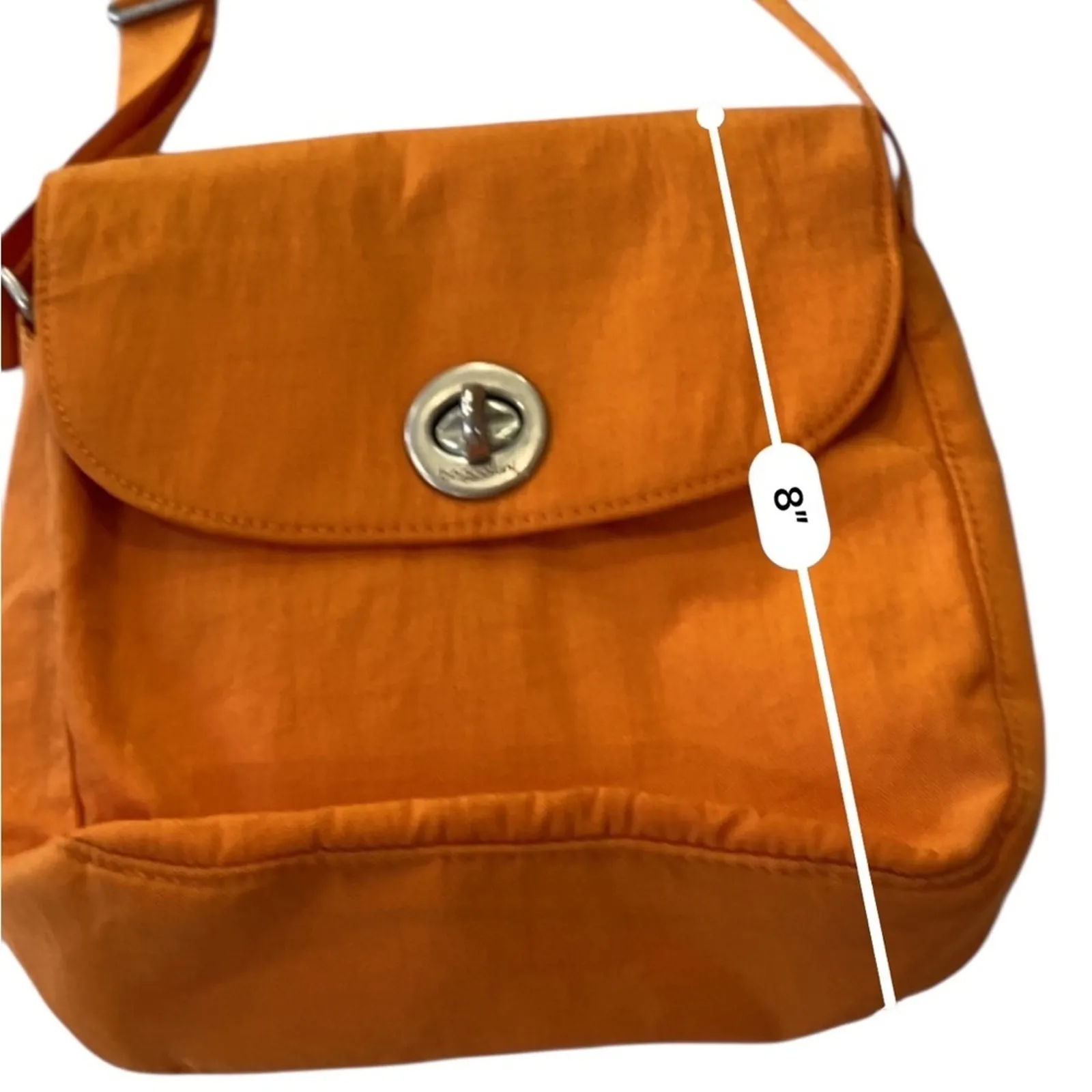 Baggallini Provence Crossbody lightweight nylon Vibrant Orange Crossbody Bag - Image 9