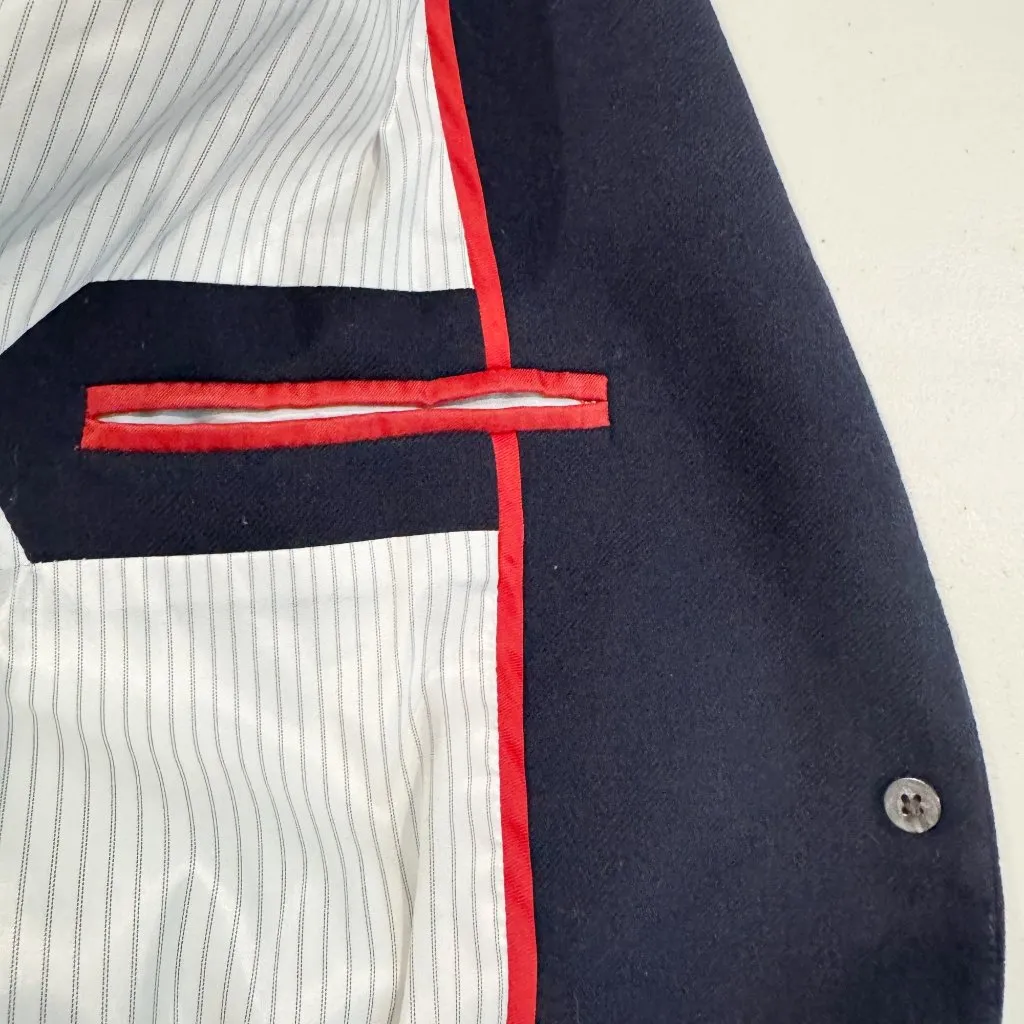 J. Crew Women's Wool Regent‎ Blazer Navy Blue Work Office Business Size 12 - Image 8