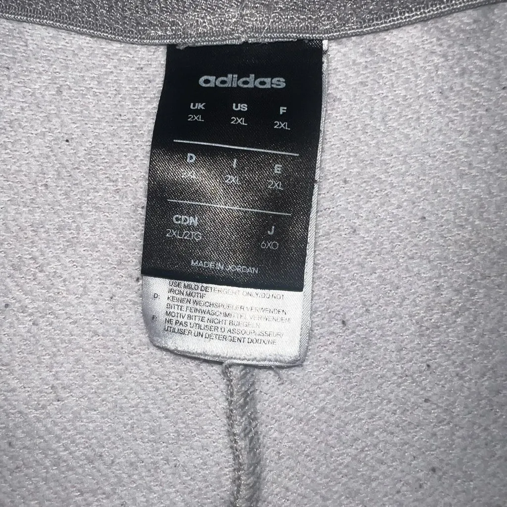 Adidas 3-Stripes Cropped Sweatpants Women’s 2XL – Light Pink Athletic Joggers - Image 3