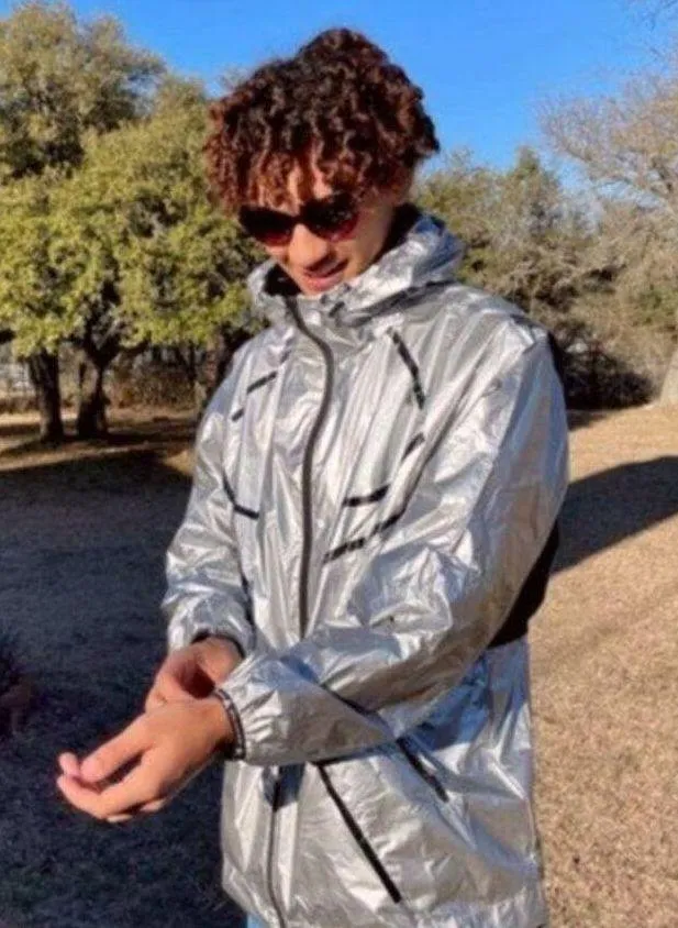 Stella McCartney TruePace Metallic silver Running Jacket L - Image 11