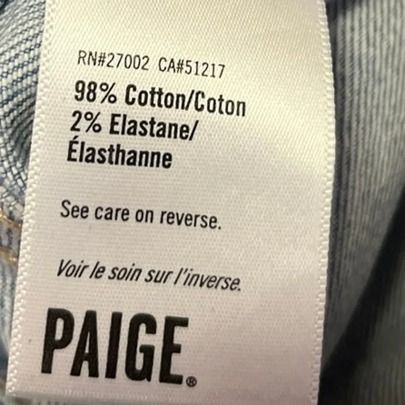 Paige Blue Sierra Denim Distressed Crop Frayed Jeans Romper Jumpsuit Overalls 24 - Image 8