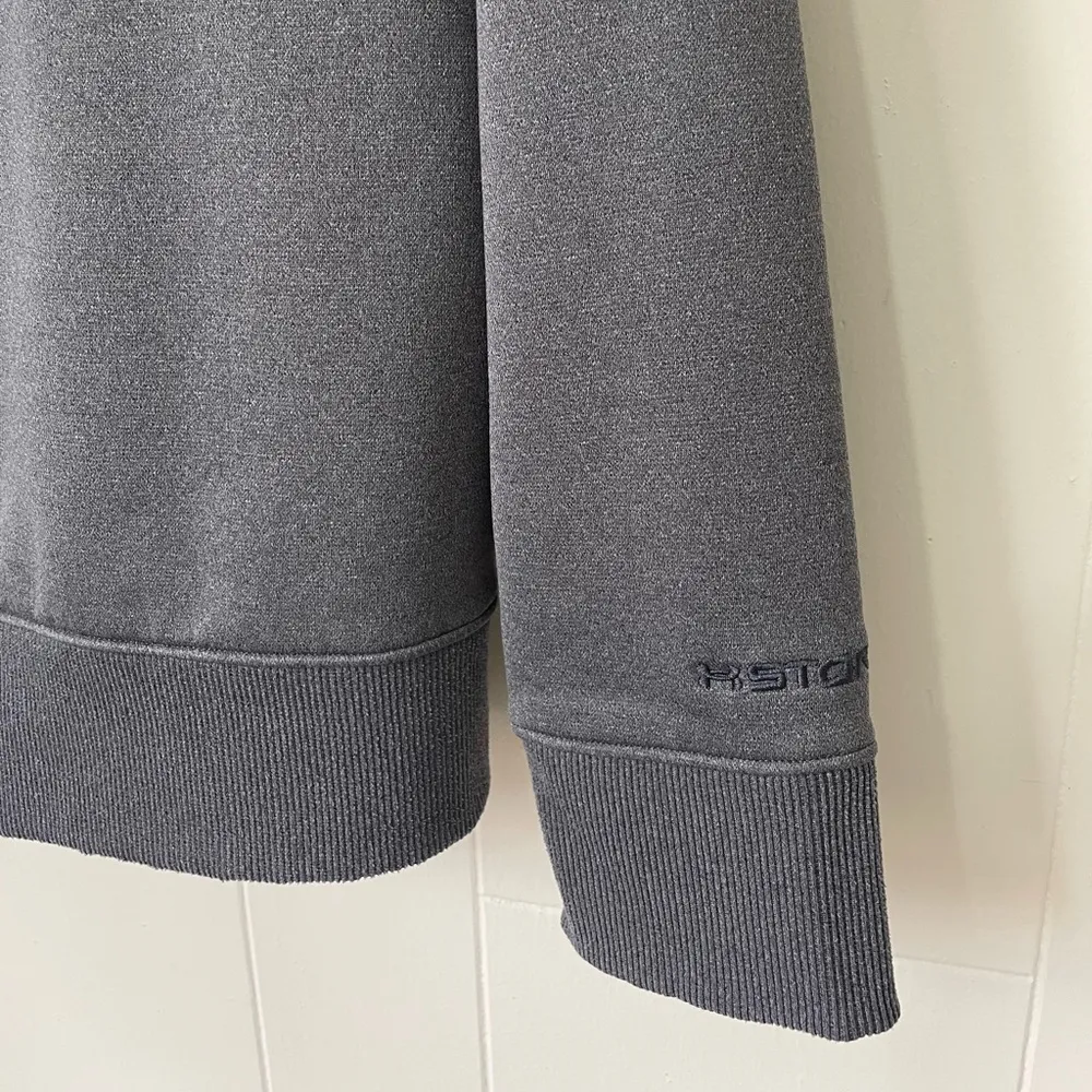 Under Armour Grey Pink Logo Hooded Long Sleeve Cold Gear Semi Fitted Top ~ Sz M - Image 10