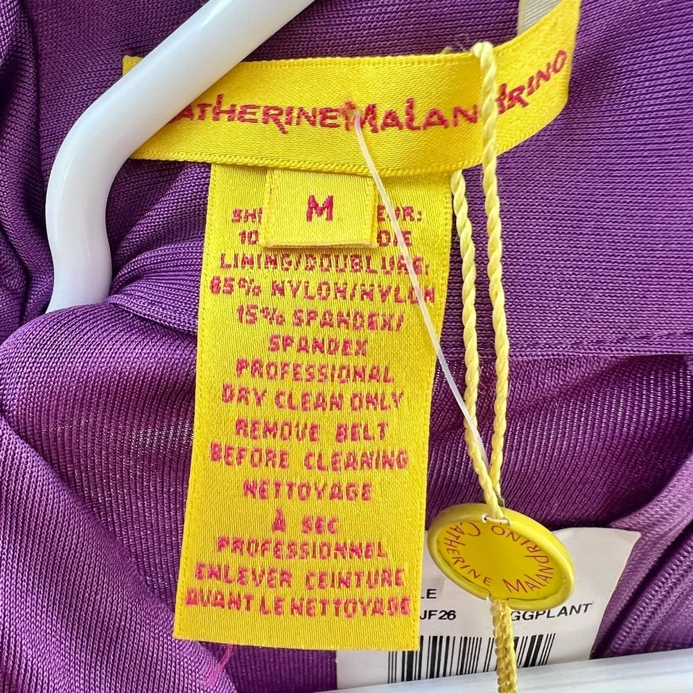 Purple Lilac Ruffled Sleeve Dress Size M - Image 8