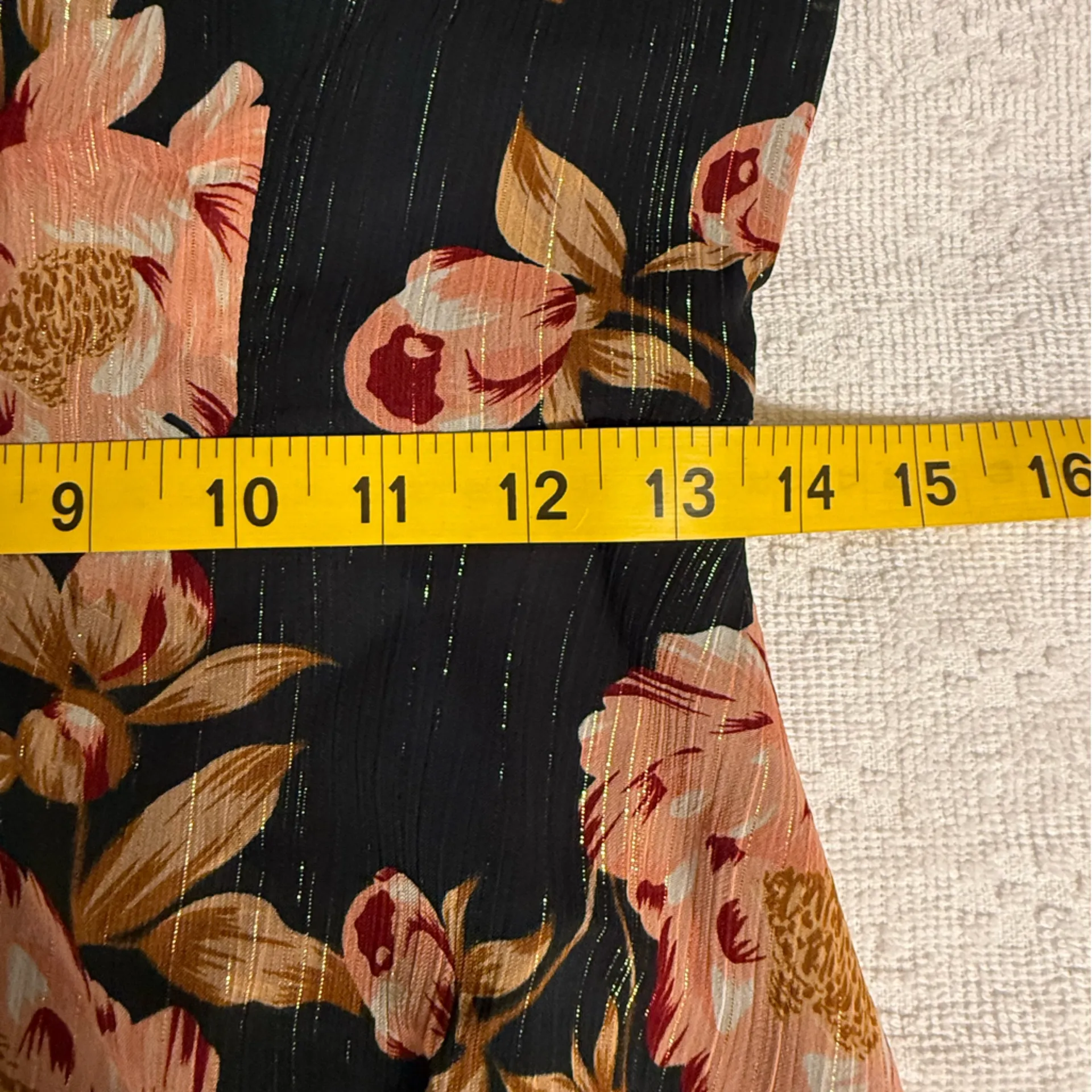 Donna Morgan Black and Pink Floral Long Sleeve Dress - Image 6