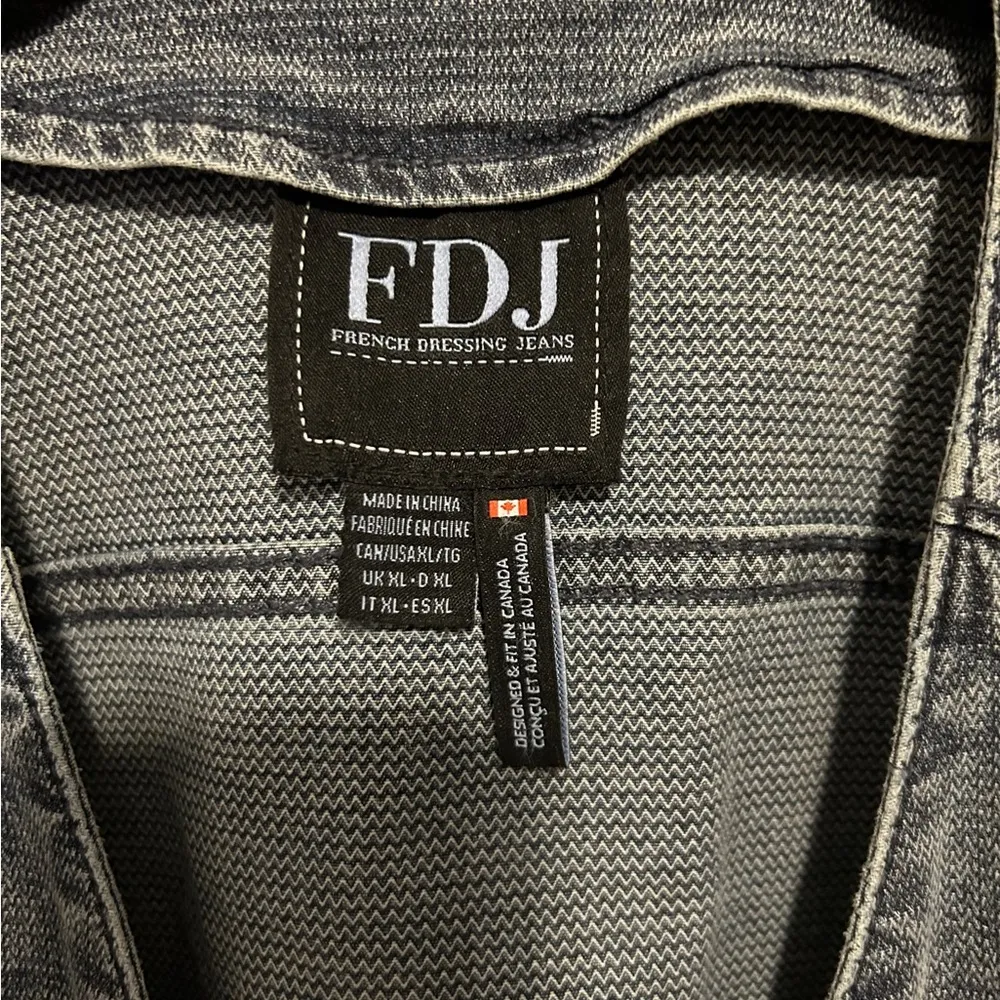 FDJ Denim Kimono Style Belted Jacket size X - Image 3