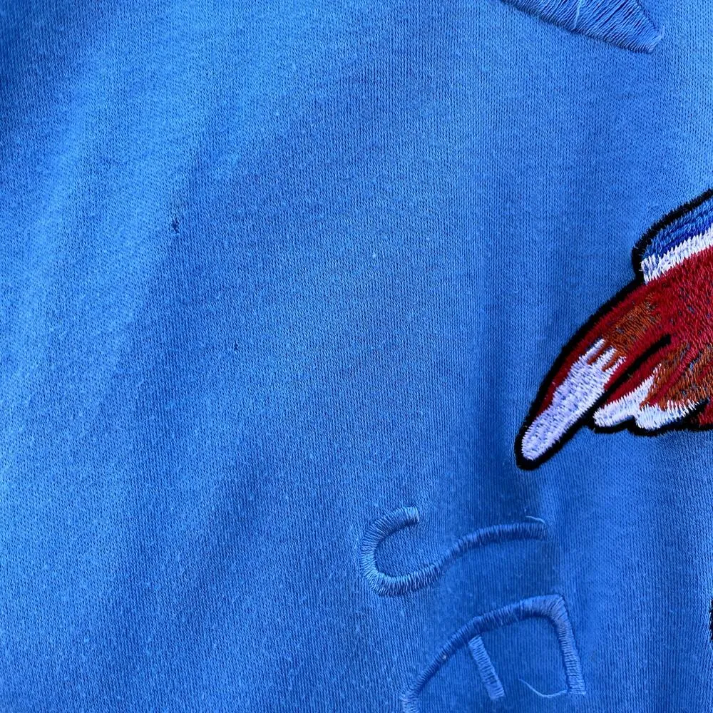 Vintage Versace Jeans Couture Embroidered Medusa Tunic Tee Blue XS - Image 8