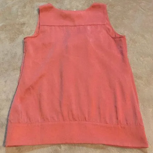 BCBGeneration Orange Studded Blouse Tank Top Women’s Size6 - Image 2