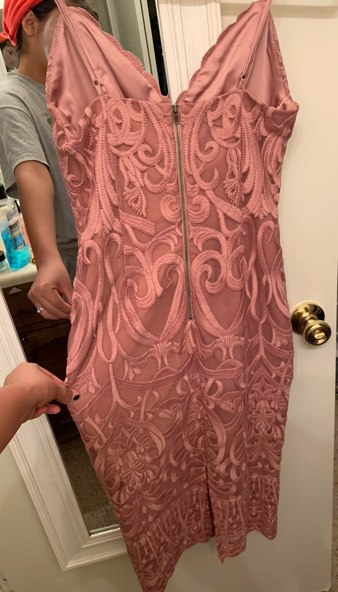 Lace Midi Dress - Image 4