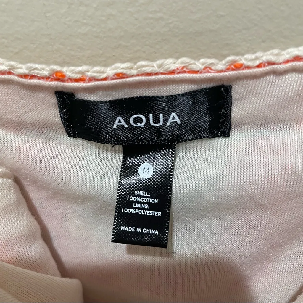 Aqua Crochet Mini Dress Multicolor Women Size Medium Granny Square Sleeveless - Image 7