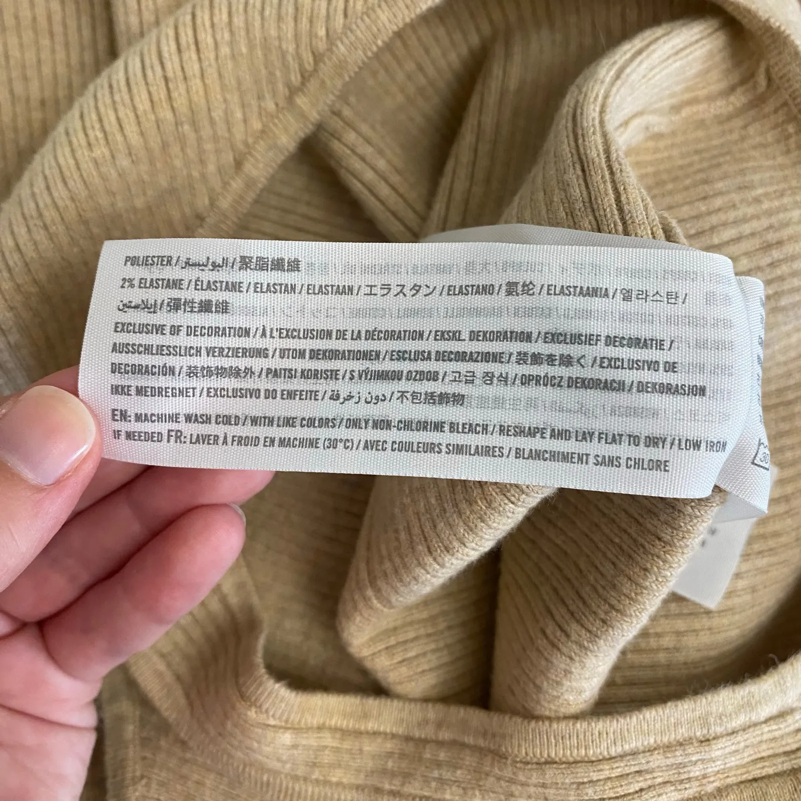 Abercrombie‎ & Fitch Sweetheart Corset Knit Bodysuit Women’s Size M Tan - Image 7