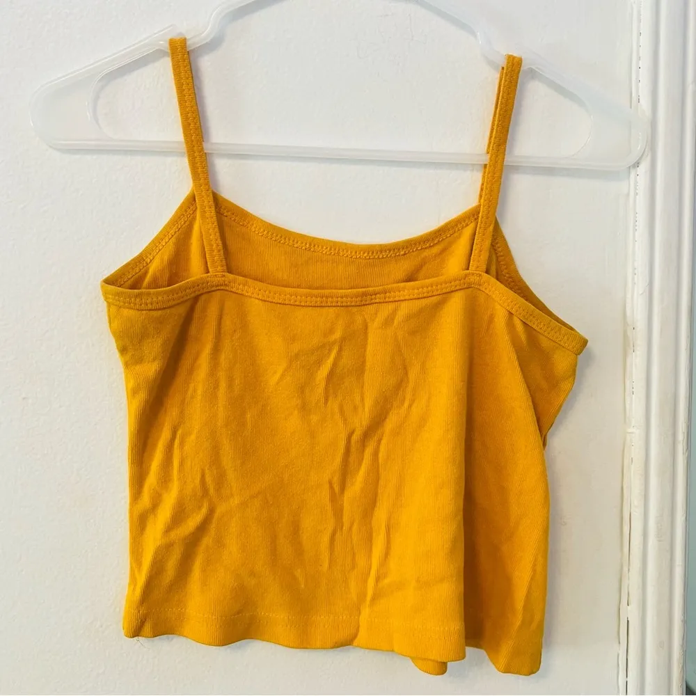Vintage  logo orange/gold cropped tank top - Image 3