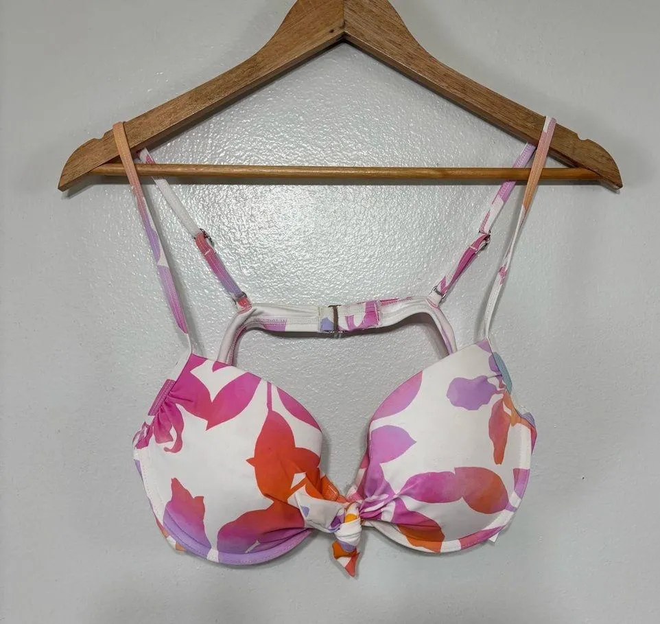 Multi Color Floral Mid-Rise Bikini Size L NEW - Image 5