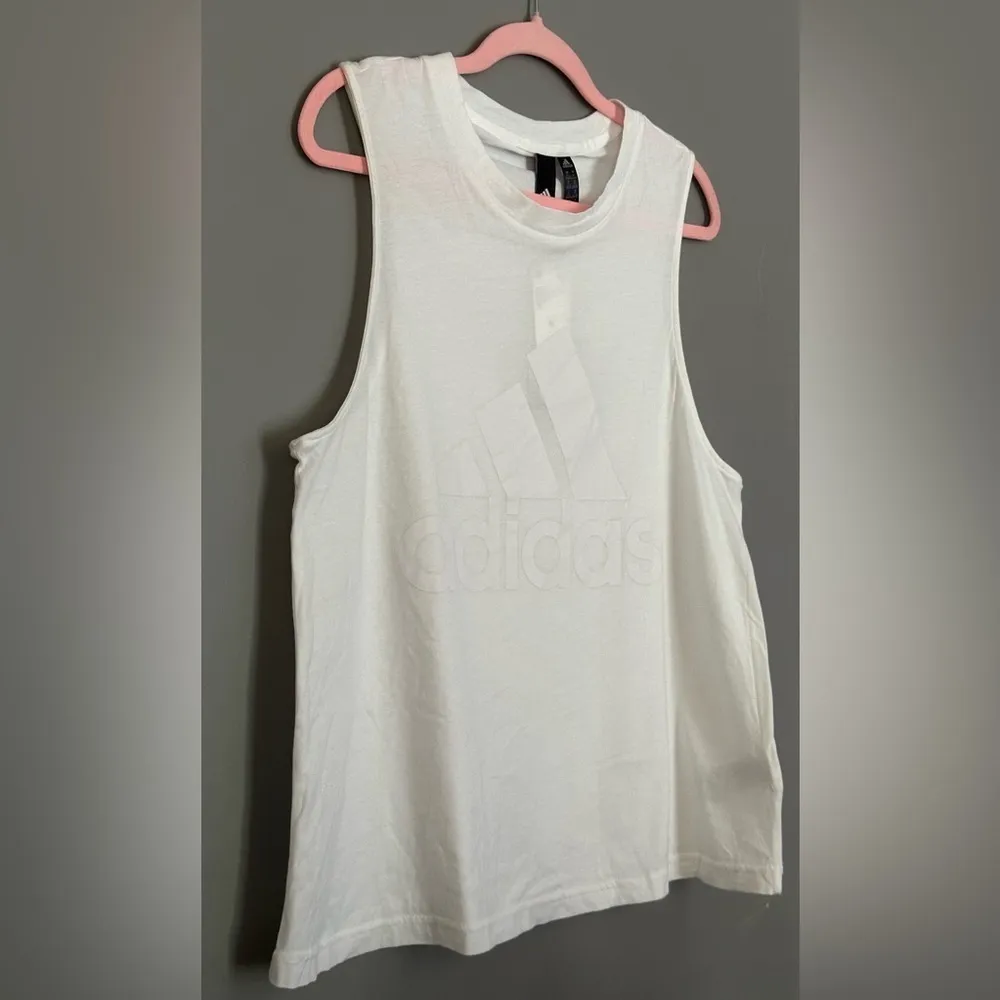 White Sleeveless Activewear Sport Women's Tank Top(256) - Image 3
