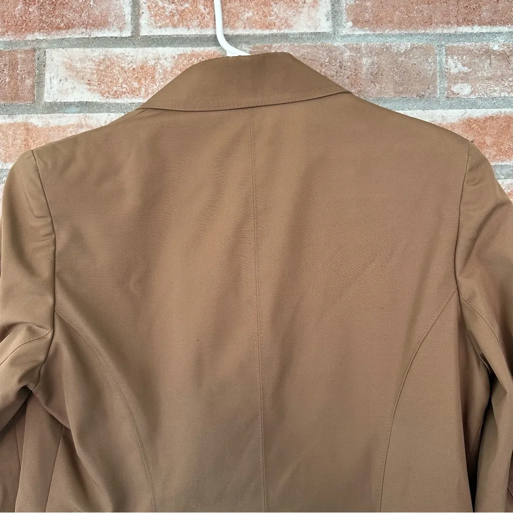 Etienne Aigner Vintage Short Dress Coat Jacket Women’s 12 Tan Brown - Image 8