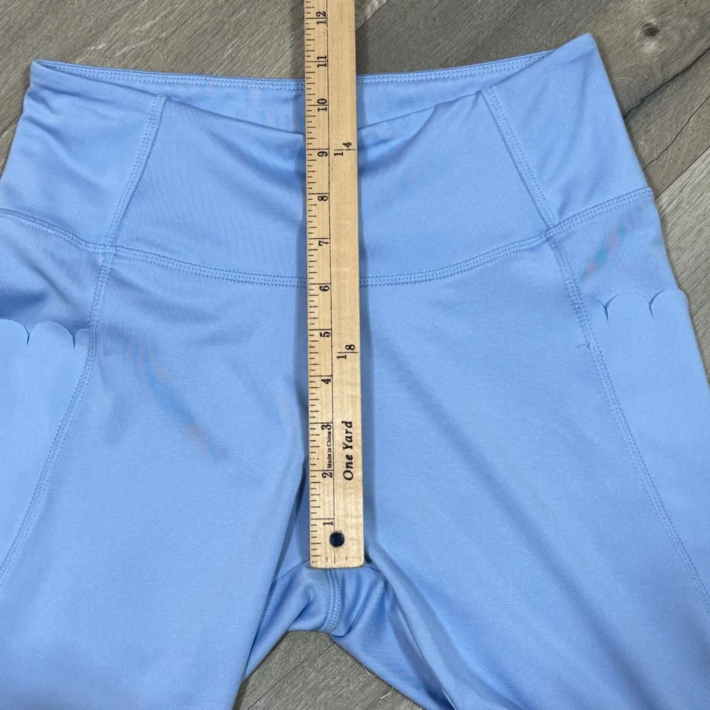 Crown & Ivy Scalloped Hem Pocket 7/8 Leggings Powder Blue Small‎ - Image 11