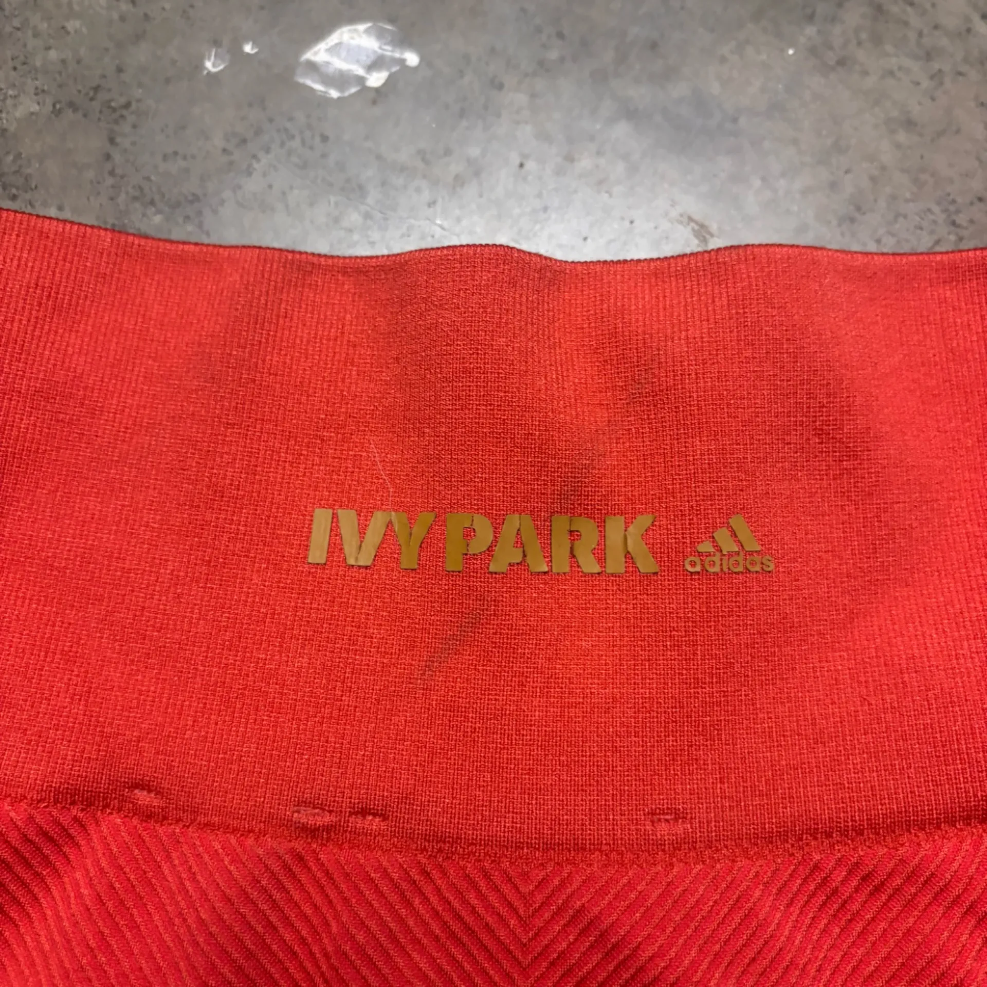 Adidas Ivy Park Womens Small Orange Pink high waisted biker athletic shorts - Image 4