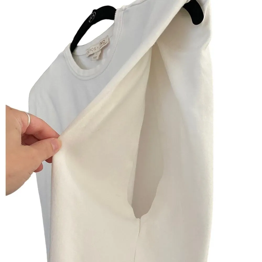 Culpos X INC Padded Shoulder Tank White Size Small - Image 4