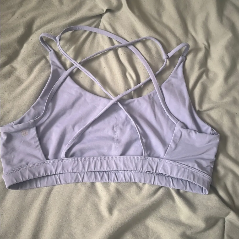 Lavender blue Strappy Sports Bra Purple Size L - Image 2
