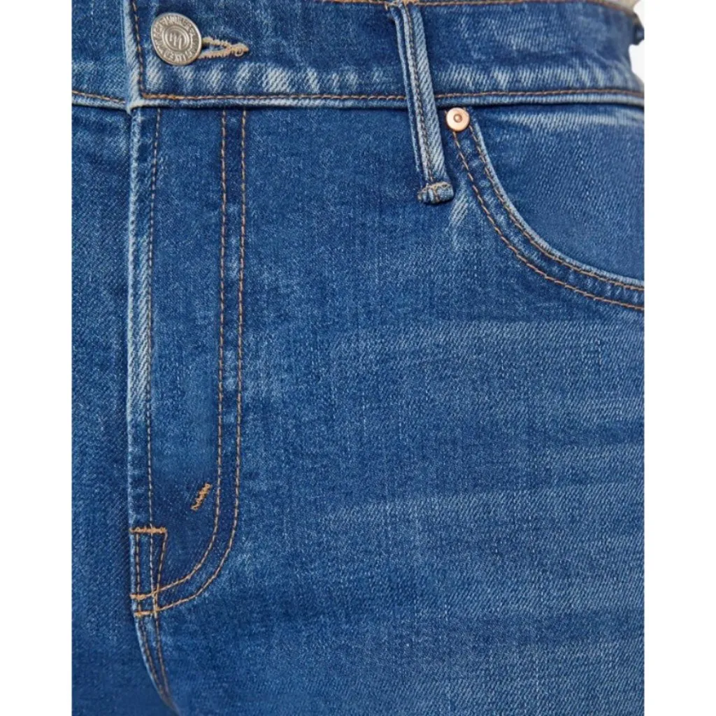 💕MOTHER💕 The Swisher Sneak Fray Jeans ~ Punch Buggy 20 NWT Blue Size 30 - Image 10