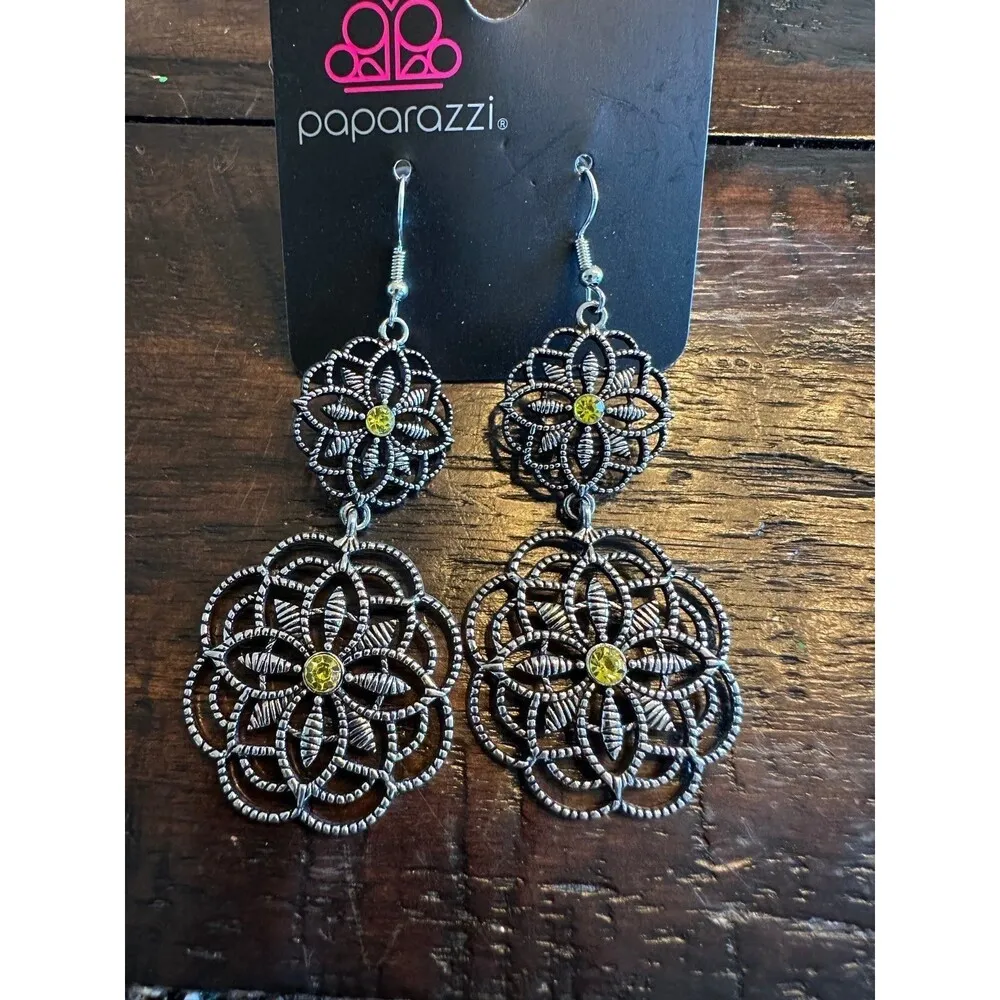 Mandala Mecca Yellow Earrings (184) - Image 3