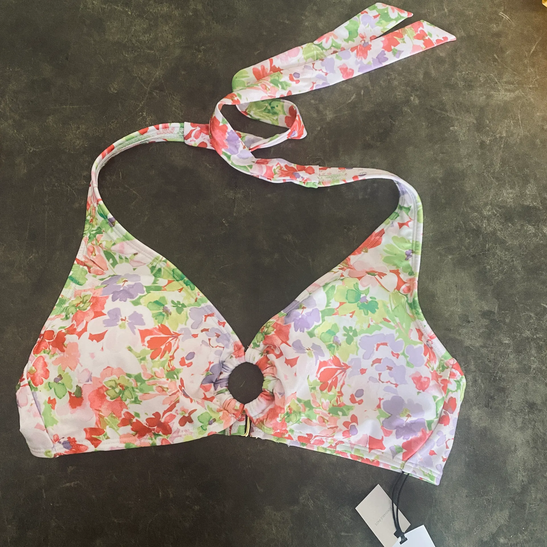 Women's Halter Center Front Ring Bralette Bikini Top - Image 8