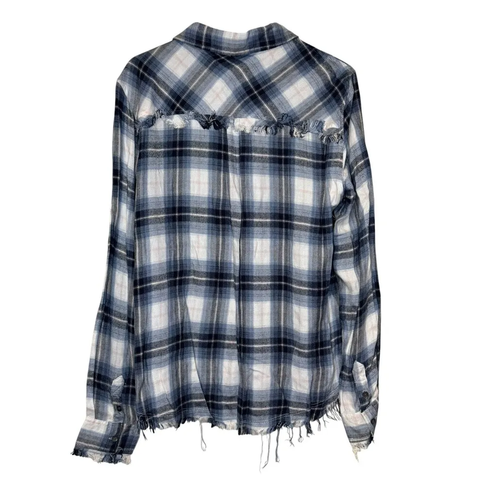 Workshop Republic Clothing Women's Shirts Flannel Plaid Button‎ Down Medium NWT - Image 8