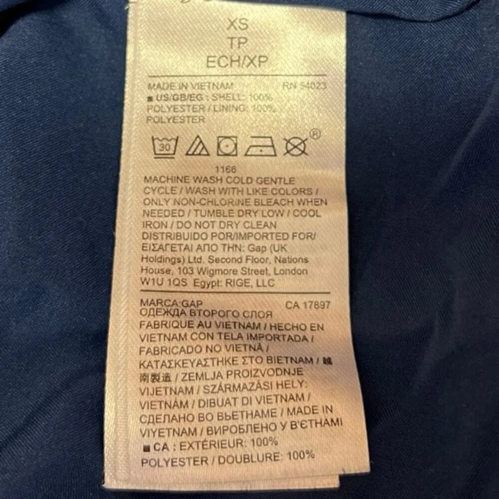 Gap Blue Floral Sleeveless Halter Neck Mini Cami Camisole Shift Tank Dress Sz XS - Image 5