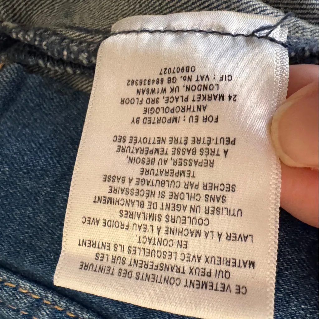 Pilcro Blue Denim Modest Jean Skirt Womens 6 Coastal Cowgirl Western Casual Fall - Image 2