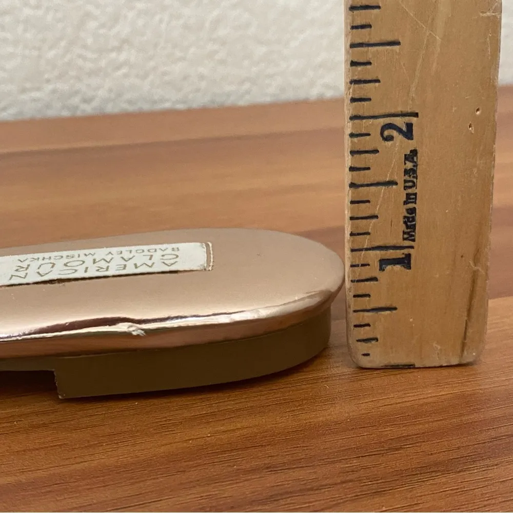 BADGLEY MISCHKA American Glamour Rose Gold Embellished Rhinestones Sandals 7.5 - Image 8