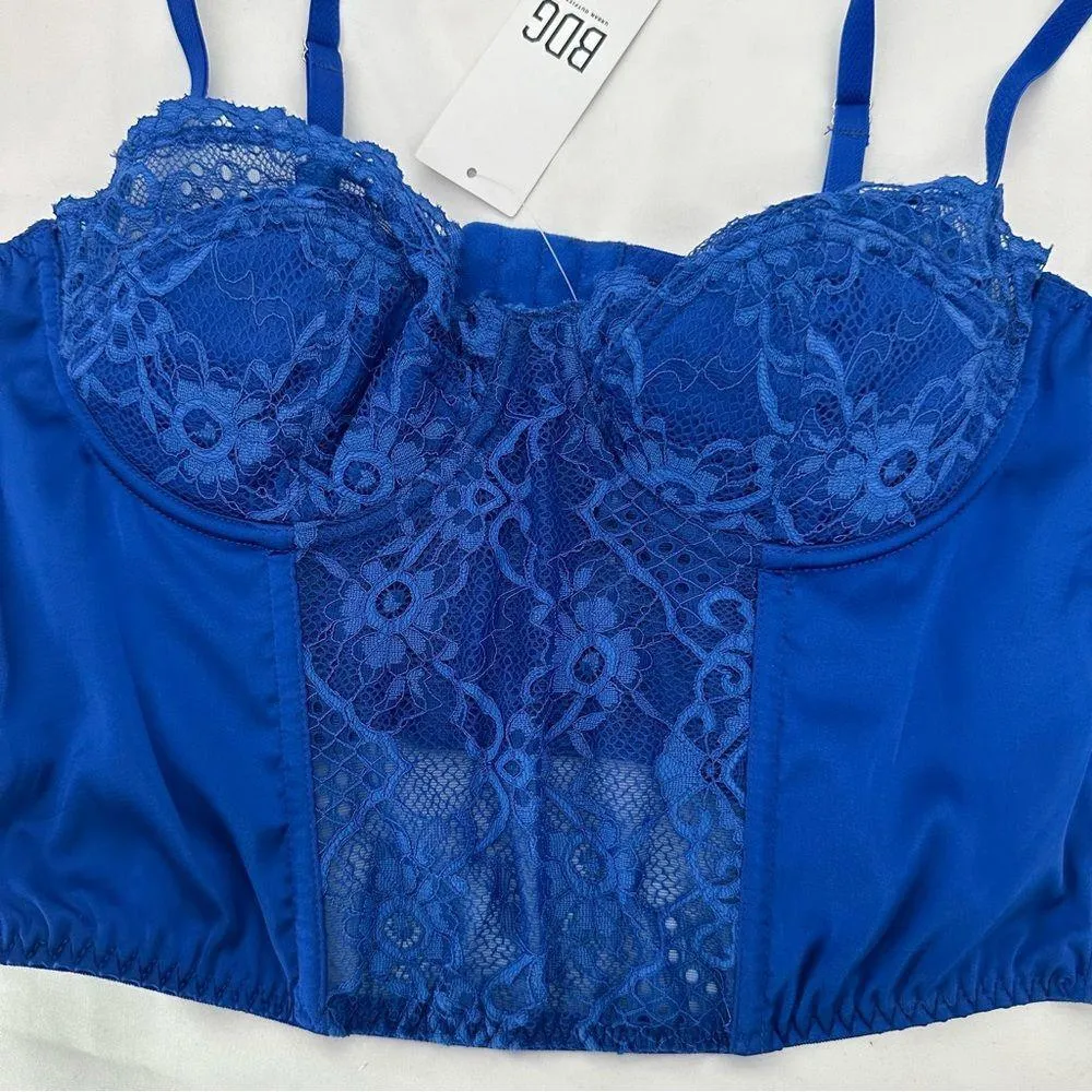 Urban Outfitters Lace & Satin Corset Crop Top - Image 2