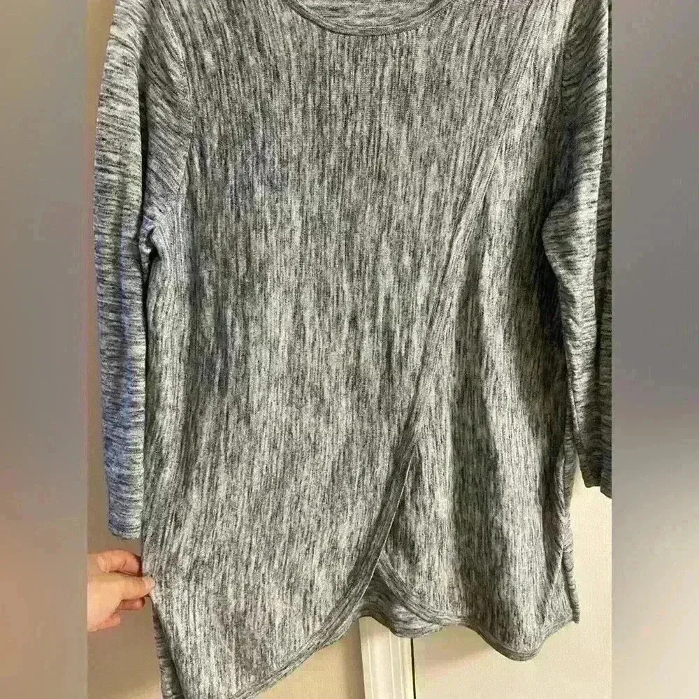 J Jill pure Jill sweater pullover lightweight heather blue Medium petite - Image 4