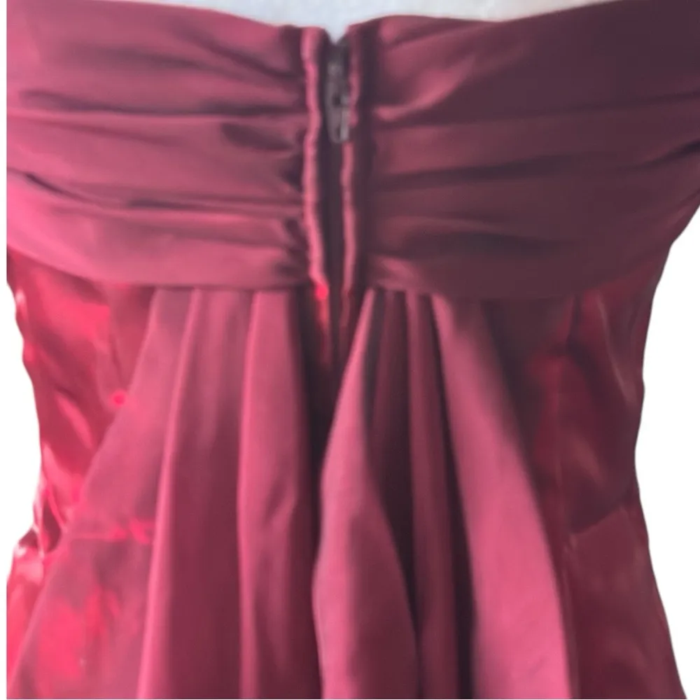 Morgan & Co. by Linda Bernell Red maxi Strapless Dress Size 6 prom - Image 4