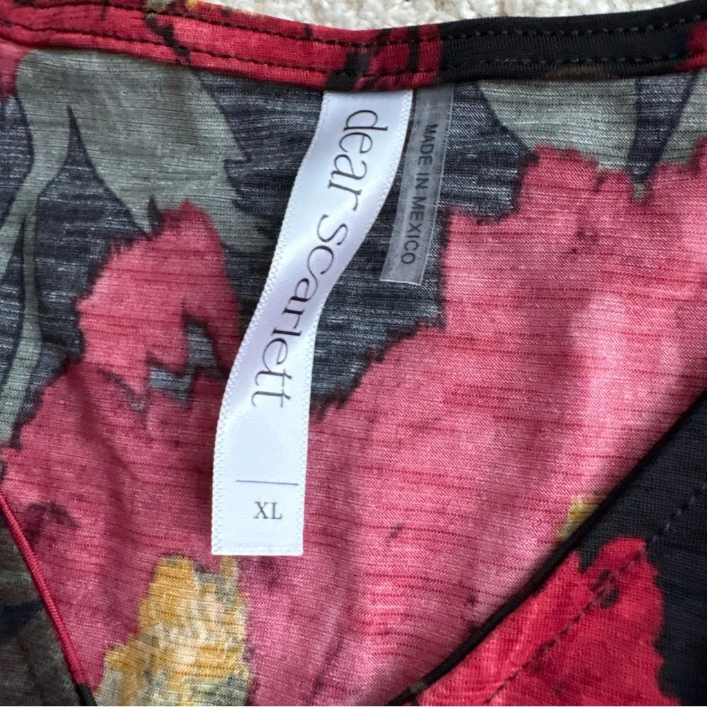 Scarlett Black and Red Floral Top - Image 3