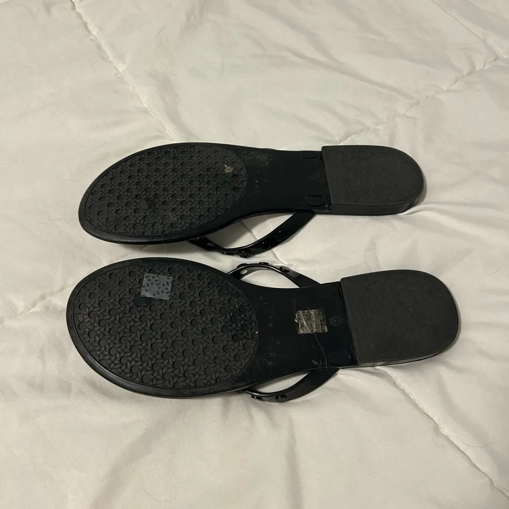 Tory Burch Studded Jelly Thong Flip Flop in Black size 9 - Image 7