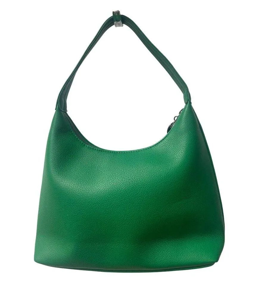 NWOT ela Marlo Hobo Vegan Leather Bag in Green Pebble - Image 3