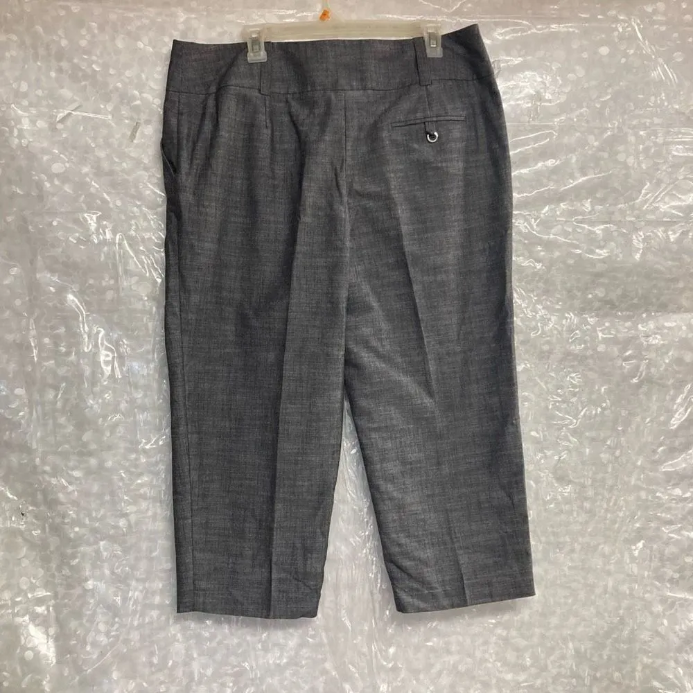 AB STUDIO Women’s Capri Pants Size 14 Gray Inseam 22”‎ - Image 9